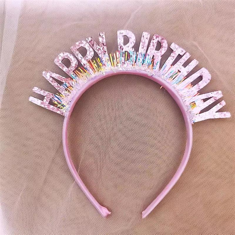 Красочный мигающий ободок 'С днем рождения' для детей - Праздничный аксессуар для нарядной вечеринки