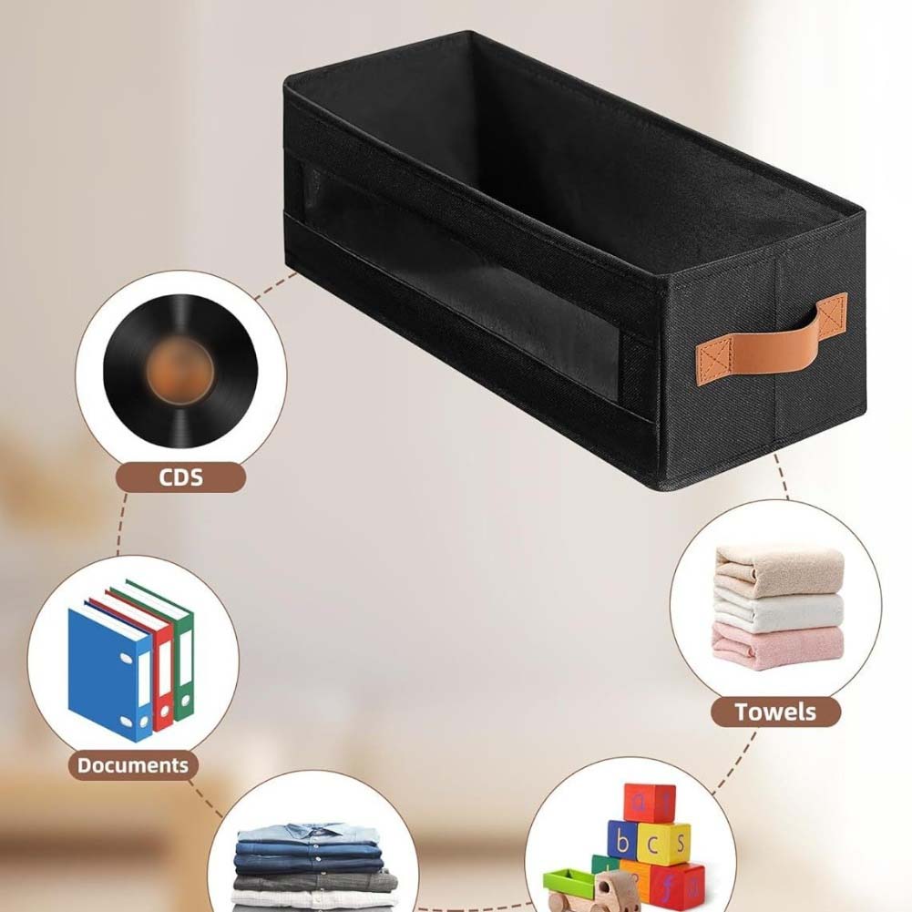 Stackable CD Box CD Storage Organizer Home Organization 600D Oxford Cloth Stackable And Foldable Dustproof Lid