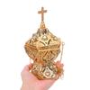 Vintage Incense Burner With Chain Hanging Cross Incense Censer Aromatherapy Ornament For Spiritual Room Decor Meditation 7