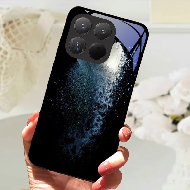Чехол для Xiaomi 15T Pro Модный Закаленное Стекло Задняя Крышка Телефона Для Xiaomi 15TPro 15 T Xiaomi15T Защитный Чехол Fundas Coque
