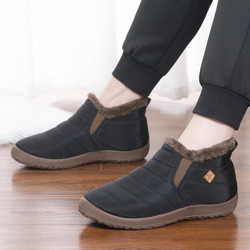 Источник Водонепроницаемые зимние сапоги женские зимние теплые бархатные короткие сапоги хлопковая обувь новые утолщенные на плоской подошве нескользящие женские туфли