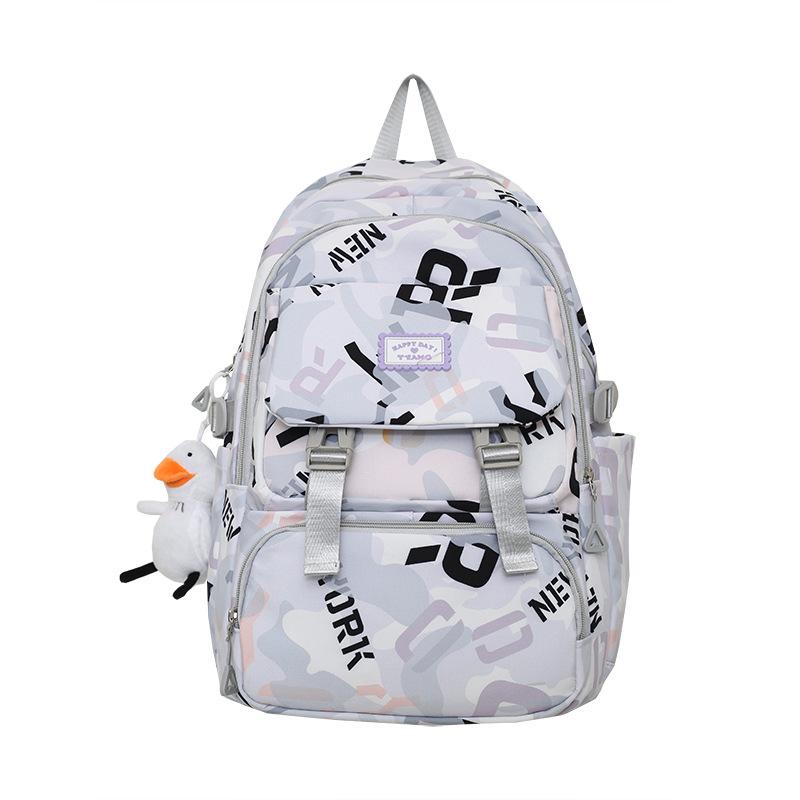 Рюкзак мужской большой вместимости рюкзак с граффити женский школьный рюкзак для учащихся старших классов средней школы