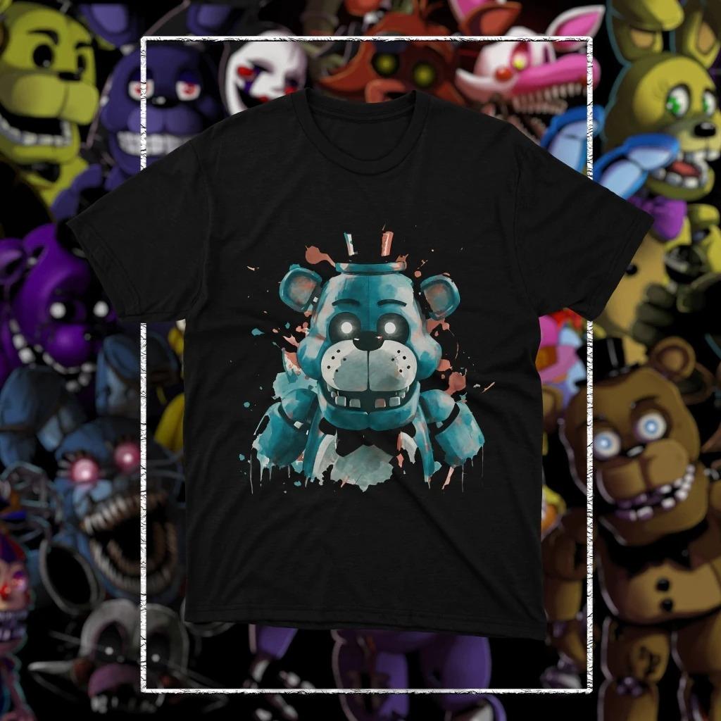 Five Nights At Freddy's FNAF Graphic T-Shirt Oversized Unisex O-Neck Cotton Short Sleeve Y2k Popular Streetwear Tee Clothing High Quality Tops