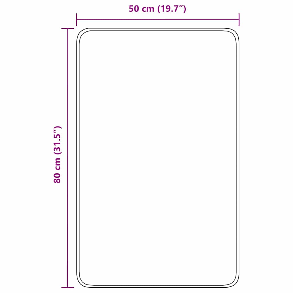 Non Slip Bathroom Mat Gray 50 x 80 cm PP