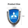 Car Sticker Shield Shape Emblems Logo Decals for Mitsubishi Outlander Mirage Eclipse Cross Pajero Lancer Delica Triton RALLIART