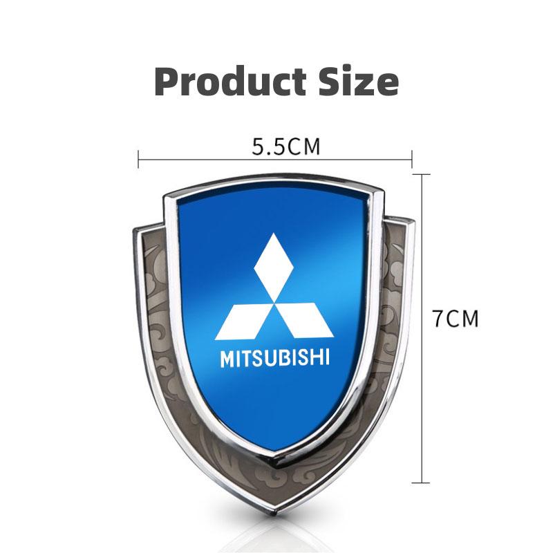 Car Sticker Shield Shape Emblems Logo Decals for Mitsubishi Outlander Mirage Eclipse Cross Pajero Lancer Delica Triton RALLIART
