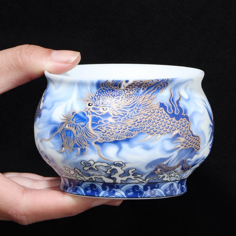 Фарфоровая чашка Dragon Shengshi из ледяного нефрита, керамическая чашка для чая, чайная чашка, офисная, персональная, деловые подарки