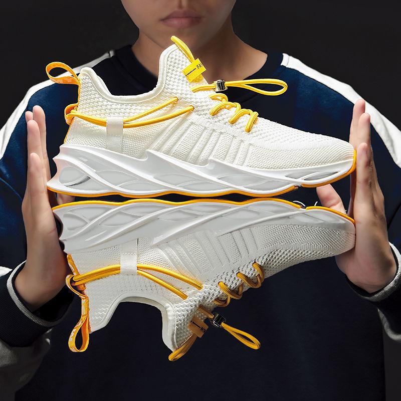 Мужская обувь 2025 новая летняя корейская версия обувь модная универсальная повседневная обувь мужская дышащая спортивная обувь из плетёной сетки