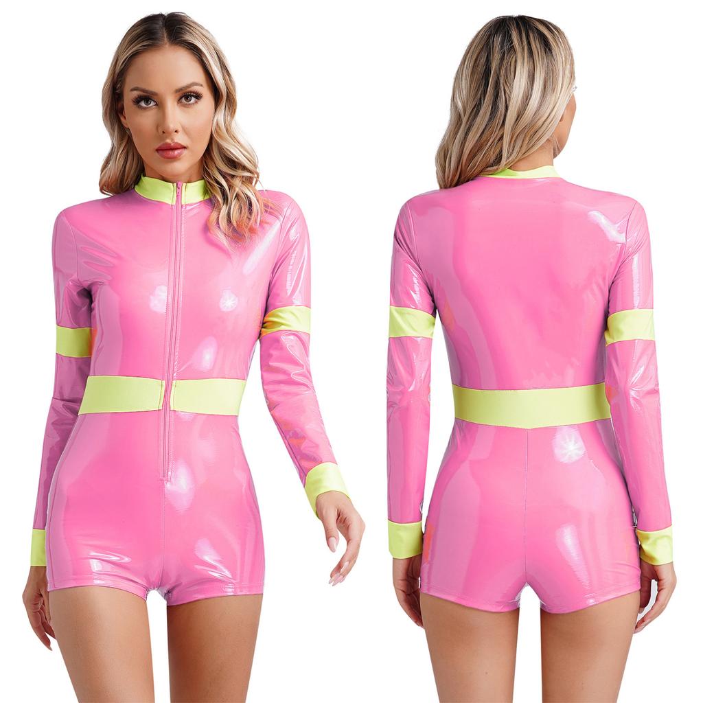 Женский сексуальный обтягивающий облегающий комбинезон, костюм пожарного, косплей, шорты для мальчиков, кожаный костюм для маскарада, карнавала