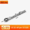 2025 Hot 2/4Pcs 3D Aluminum Car Audio Sticker Emblem Decorate For Mercedes Benz W205 W212 W204 W213 W203 W176 W222 W211 Badge Ac