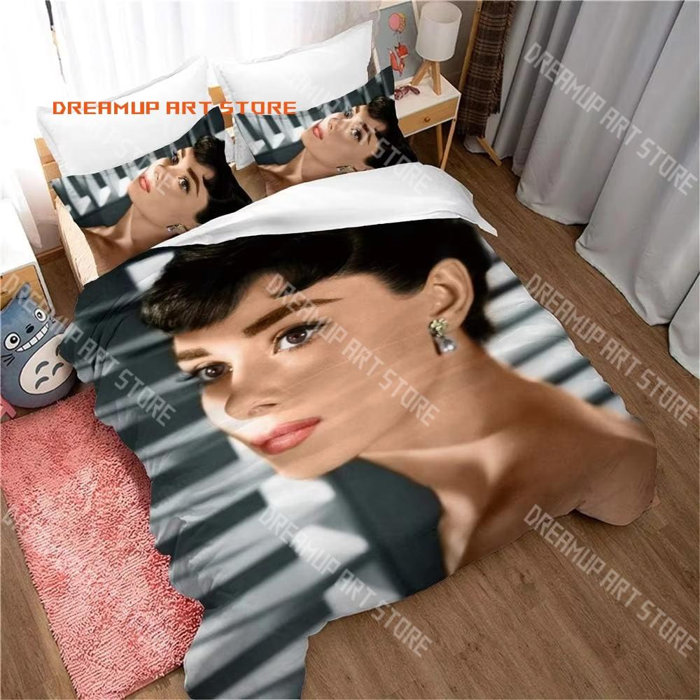 3D Print Audrey H-Hepburn Bedding Set Single Twin Full Queen King Size Bed Set Adult Kid Bedroom Duvetcover Set