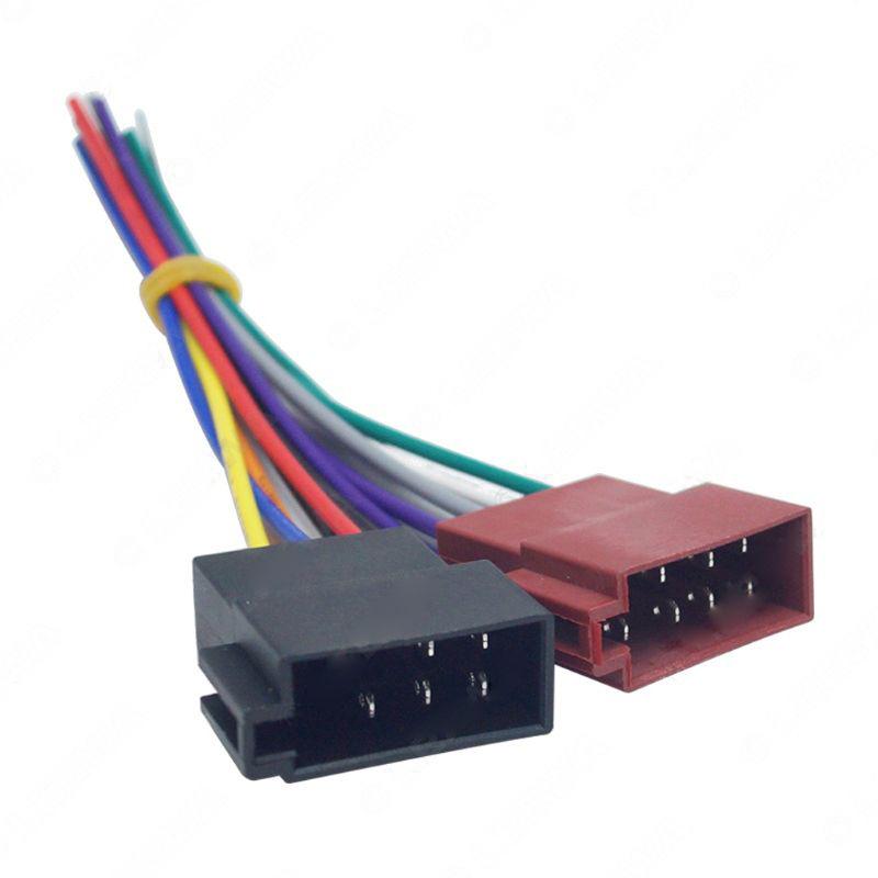 1 пара универсальных автомобильных стерео разъемов ISO-радио, кабель-адаптер для электропроводки, модифицированный жгут проводов