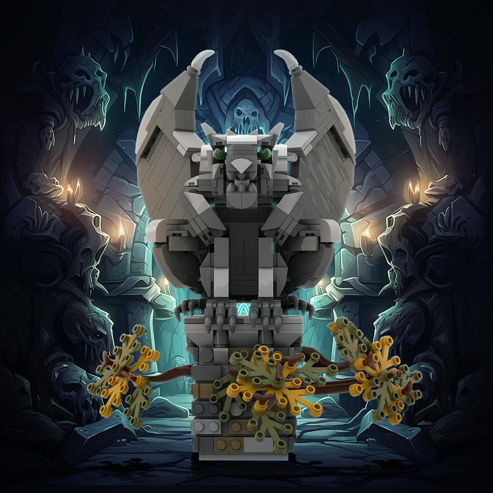 Gobricks MOC Мифические существа V: Гаргулья Кирпичики Модель Строительные Блоки Игрушки Подарок