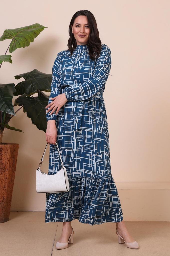 Женское платье большого размера с великолепным воротником, платье больших размеров, хиджаб, плиссированное и плиссированное платье из вискозной ткани