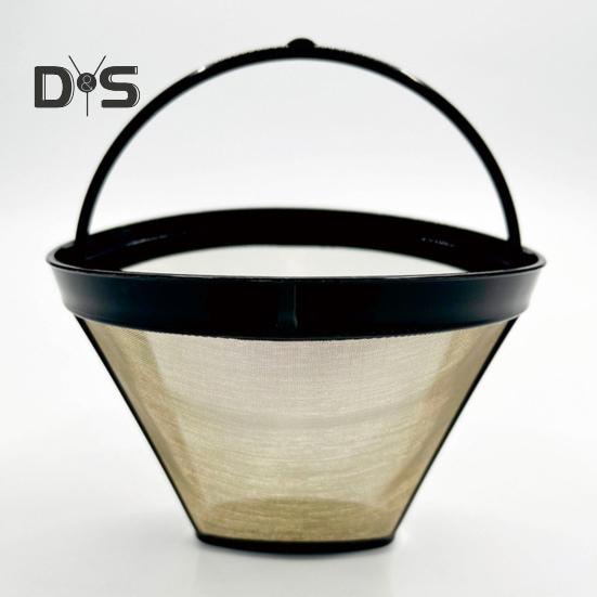 Фильтр для кофе из нержавеющей стали для кофеварки, многоразовый чайник для заваривания чая со встроенной ручкой, мелкоячеистое сито для кофе без бисфенола А, корзина для фильтра для кофеварки