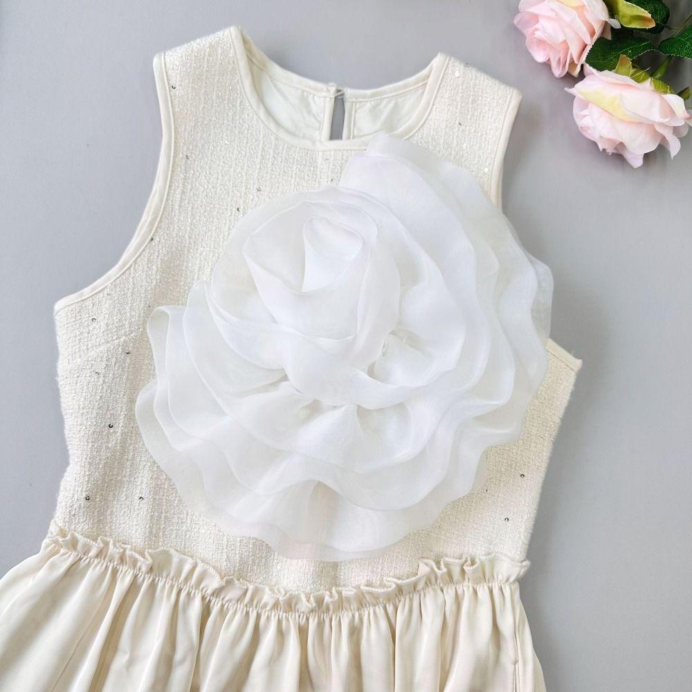 Fashion 3D Flower Corsage Sewing Applique Accessories Handmade Flower Patch Irregular Organza Clothing Dress Neck Decoration
