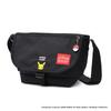 Genuine Product Messenger Bag Nylon Messenger Bag JR Flap Zipper Pocket Pokemon Pikachu Black [Manhattan Portage] [Official]