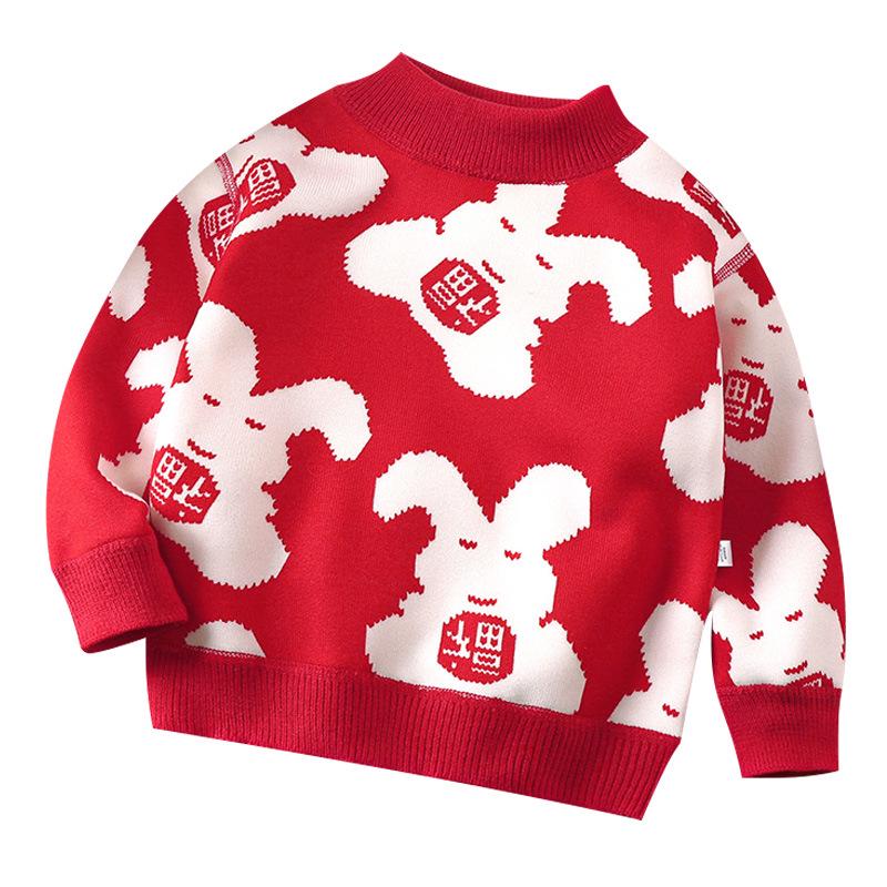 Children's Fleece-Lined Sweater 2023: Cozy, Thick Knit, Boneless Long-Sleeve for Boys & Girls