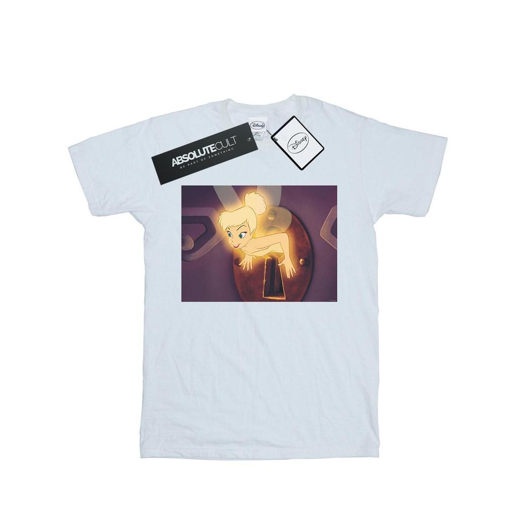 Disney Womens/Ladies Tinker Bell Lock Squeeze Cotton Boyfriend T-Shirt