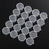 25Pcs Reusable Takeaway Plastic Food Containers Sauce Cup Palette Pigment Paint Box