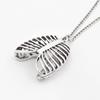 Fashion Gothic Vinage Rib Cage Necklace Anatomical Skeleton Heart Goth Punk Unique Retro Pendant Necklace Jewelry for Men/women