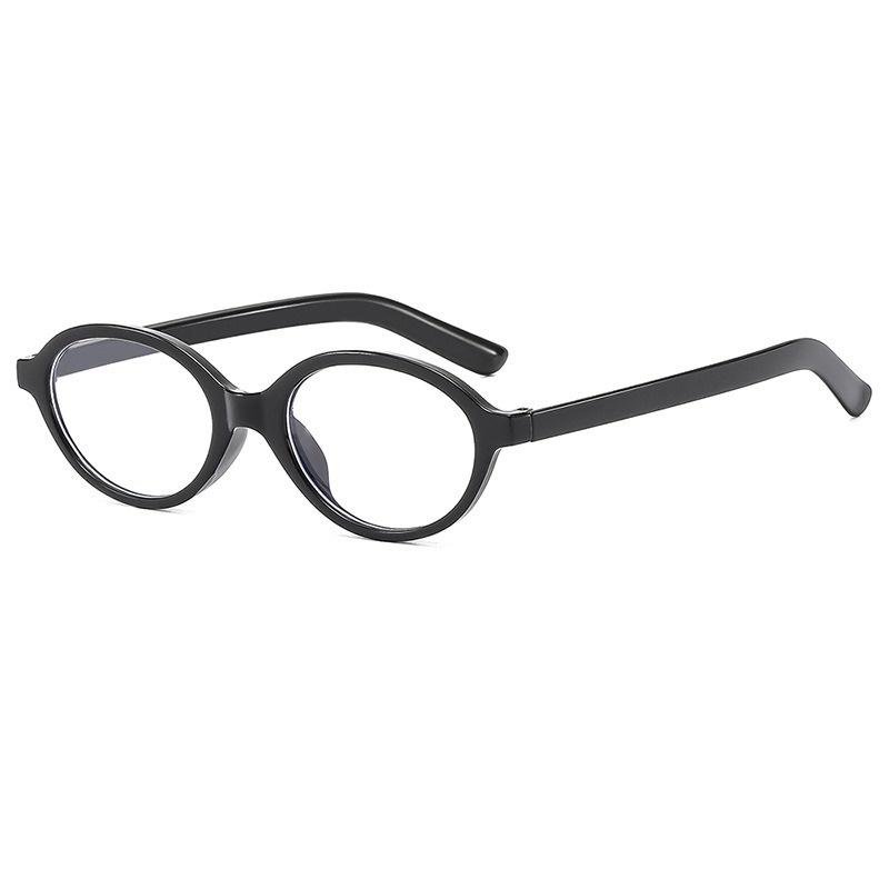 Dark Red Small Frame Glass Frame Retro Oval Glasses Eyewear Decorative Computer Anti-Blue Round Eyeglasses For Female