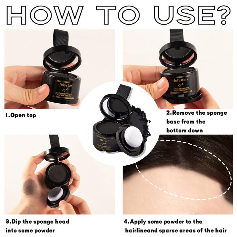 Волшебная пушистая пудра для волос, тени для волос, корректор для корней, серое покрытие, унисекс, четыре доступных цвета