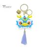 Брелок с головой дракона, колокольчик, декор с кисточками, красочный из нержавеющей стали, изысканный весенний фестиваль, новогодний подарочный пакет, подвеска, держатель для ключей, органайзер для ключей