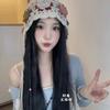 Colorful handmade flower enough double-sided wearing flower bag hat female face small fringed handmade hat ethnic style hat female