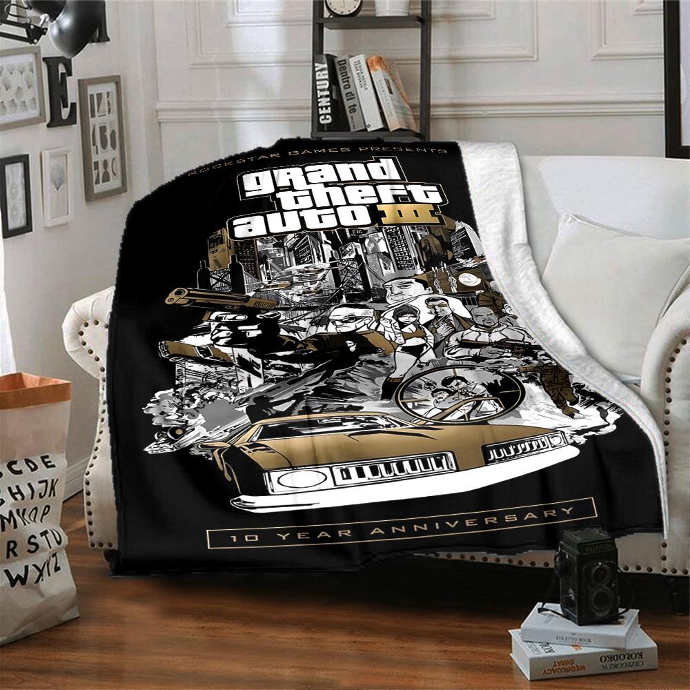 1pc dragon guitarThemed Blanket Soft Flannel All Season Cozy Throw with Bold Graphic Print, Travel, or Holiday Gift for Family & Friends