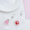 Chic Fruit Themed Clear Keychain Lovely Clear Fruit Bag Key Rings Unique Keychain Accessory Gift for Collectors