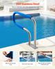 VEVOR Pool Rail, 78.8 x 55.8 cm Pool Handrail, 100kg Load Capacity Heavy Duty 304 Stainless Steel Swimming Handrail, Detachable Nonslip Sleeve