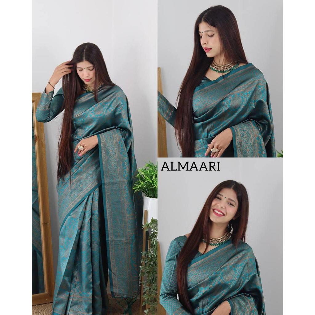 This Beautiful Saree Is Elegantly Decorated with Gorgeous Solid Jacquard Weave That Gives a Perfect Look To the Outfit.