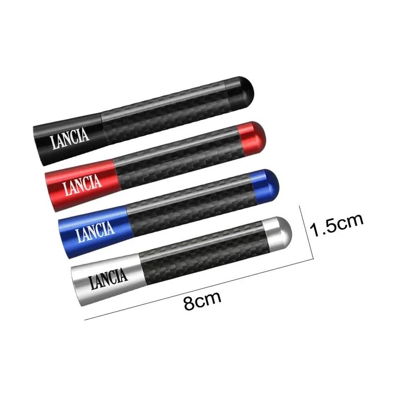 8cm Car Antenna Carbon Fiber Short Mast Aerial Auto Accessories For Lancia Delta Ypsilon M Theme Phedra Voyager Stratos Lybra