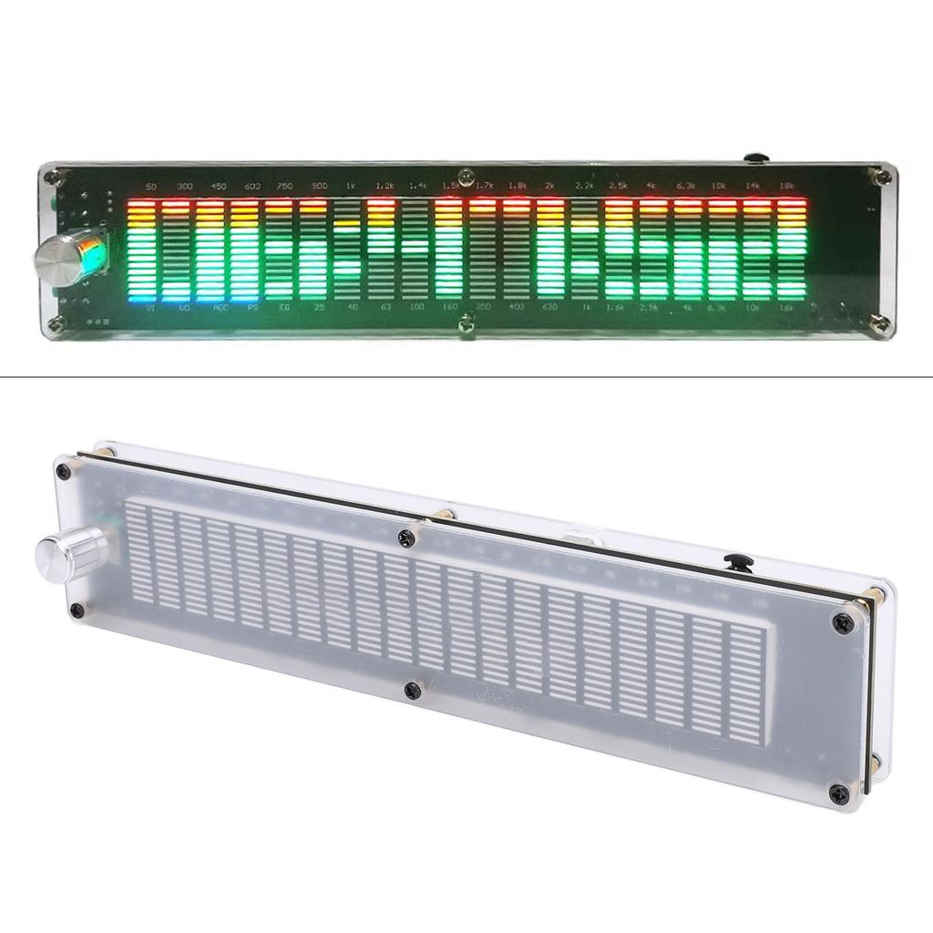 Spectrum Analyzer, Equalizer with Display, LCD Indicator, 10 Modes, 15 Bands, 20 to 20 KHz Dual Channel Music Spectrum Equalizer for