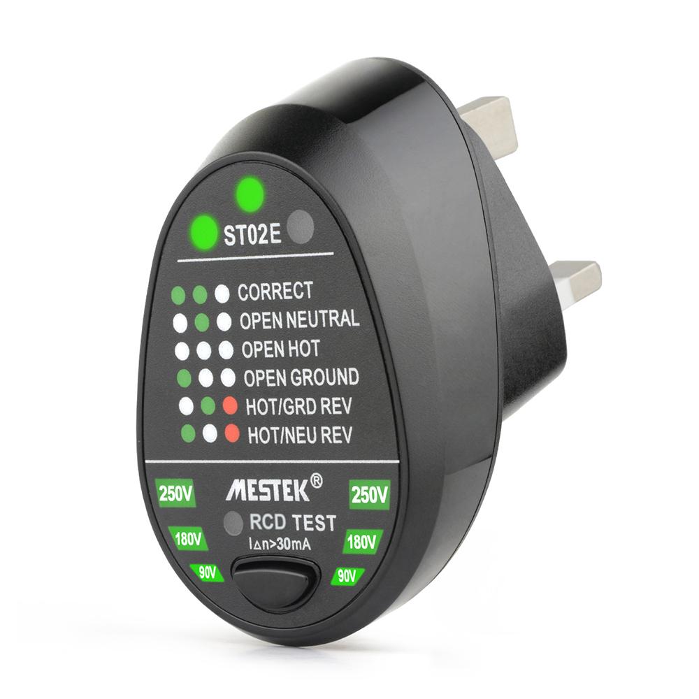 Усовершенствованный тестер электрических розеток MESTEK RCD, автоматическая схема тестирования нейтрального провода под напряжением