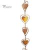 Metal Wind Chime Corrosion Resistant Eye-catching Exquisite Easy Installation Collectible Hanging Decorative Long Lasting Steel Leaves Rain Chain for