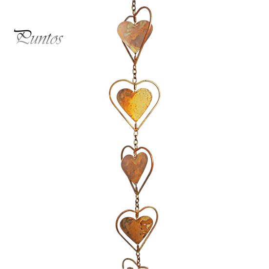 Metal Wind Chime Corrosion Resistant Eye-catching Exquisite Easy Installation Collectible Hanging Decorative Long Lasting Steel Leaves Rain Chain for