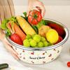 Nesting Salad Bowl Set Stainless Steel Lard Strainer Grease Container  Kitchen Cooking