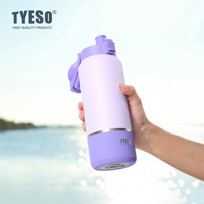 Tyeso 1500ML Large Capacity Vacuum Flasks Water Bottle Travel Mug with Handle Leak-Proof Lid for Outdoor Sports Hiking Drinkware