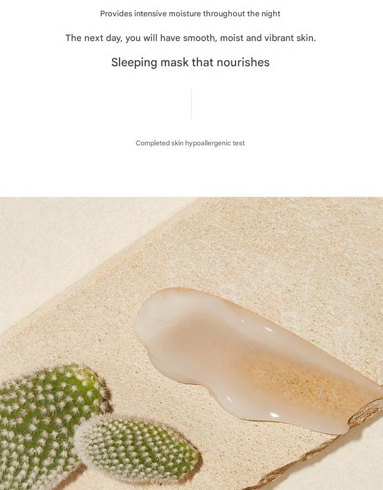 Huxley Good Night Sleep Mask 150g - Korean, Hydrating Overnight Gel with Prickly Pear Extract