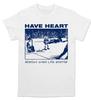 РАСПРОДАЖА HAVE HEART BOSTON DIVES Футболка, хлопковая белая рубашка, унисекс полные размеры Унисекс Футболка