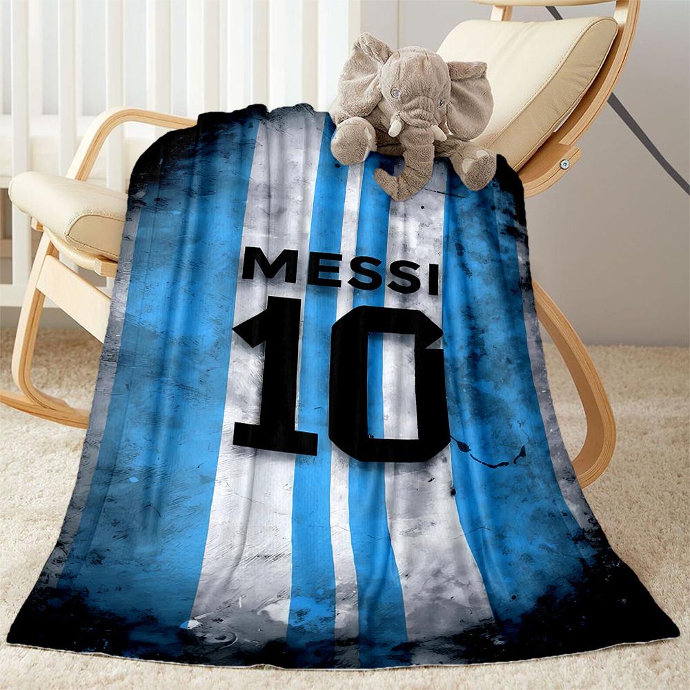 Messi's Legacy In Soccer Flannel Blanket-Soft and Suitable for Sofas,Beds,Offices,Travel,All Seasons,Great Gift for Holidays and Birthdays.