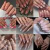 24 шт. Длинные миндальные и балерина Накладные ногти Французские Press on Nails Маникюр Наконечники для ногтей DIY