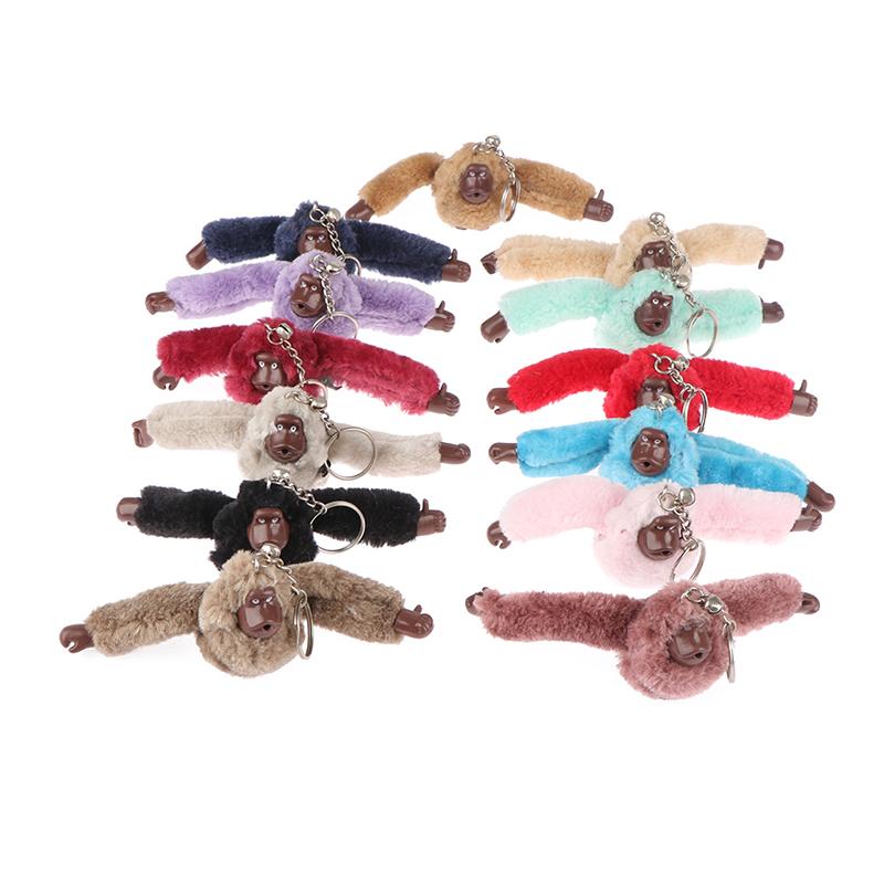Милый плюшевый меховой брелок в виде обезьяны для девочек, брелок в виде орангутана на сумке для брюк, автомобильный брелок