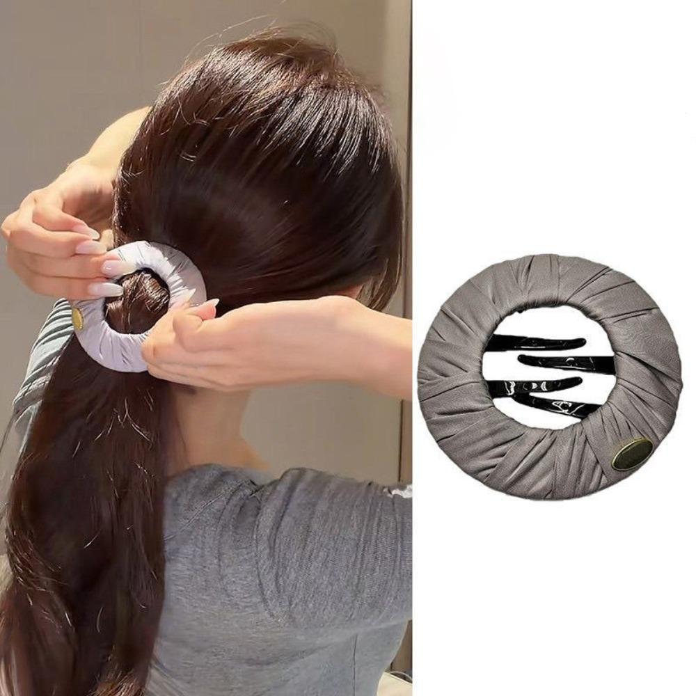 Round Shape Hairpins ABS Soft Clips Creative Gift Hair Clip for Lying Down and Driving