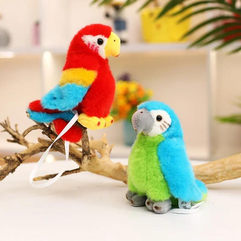 Simulation Plush Toy Parrot Bird Plush Stuffed Doll Children's Toy Cute Animal Birthday Toy Christmas Party Gift For Children