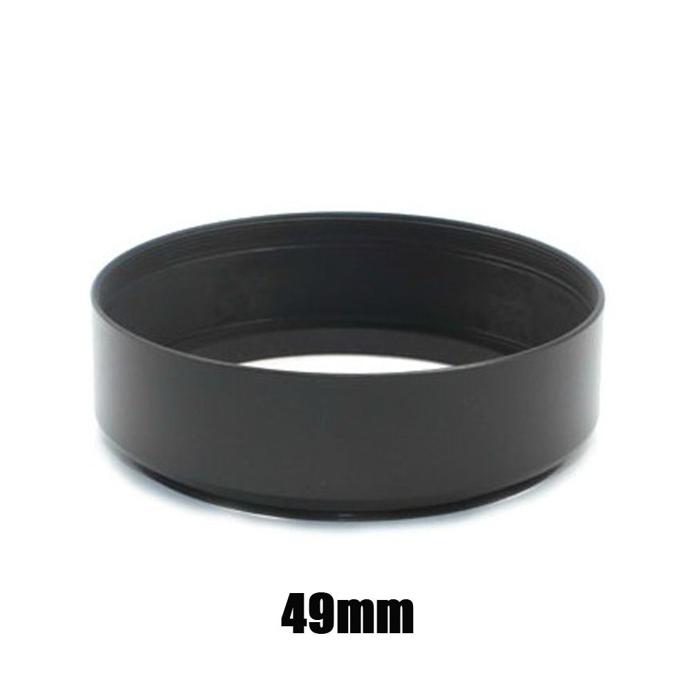 Metal Screwed Lens Hood Black Protective Shield for Canon/Nikon 40.5/43/46/49/52/55/58/62/67/72mm