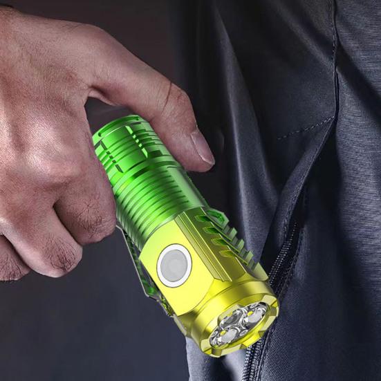 Светодиодный фонарик для кемпинга на открытом воздухе, высокие люмены, ультра-яркий, несколько режимов освещения, мини-размер, перезаряжаемый светодиодный фонарик для экстренного использования