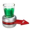 Relaxdays Drinking Game Spin the Shot, Rotating, Red Arrow, 2 Cl Shot Glass, Fun Evening Activity, Grey